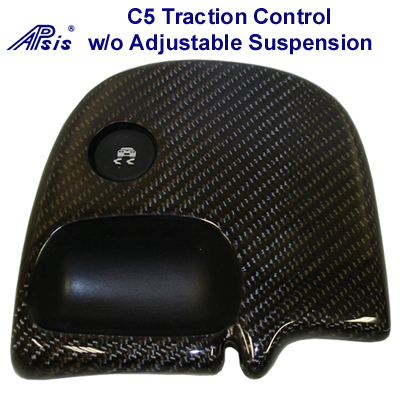 C5 Corvette, Carbon Fiber Traction Control Bezel Panel w/o Adjustable Suspention